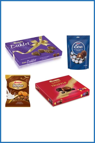 Ülker BUKLET - TRUFFLE - ECE - BONBON - İkramlık Özel Set - 1'er Adet