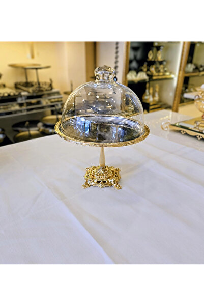 MaviDamla Stainless Steel Glass Vase Presentation Stand with Cast Iron Legs 3...