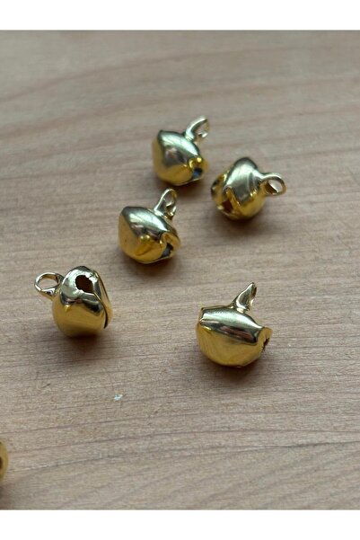 EGOMİ جرس صغير ذهبي اللون مقاس 12 مم - ملحق جرس صغير للمجوهرات ومستلزمات الهو...