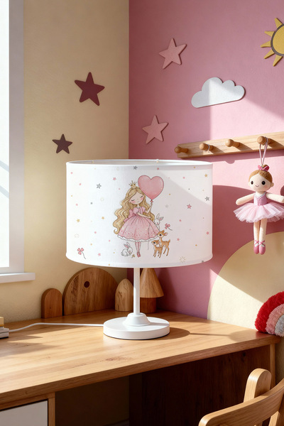 EVPANYA Princess and Her Friends Patterned Children's Room Lampshade