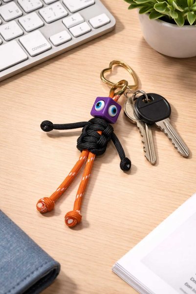 moonparacord Nazar Beaded Keychain Bag Charm