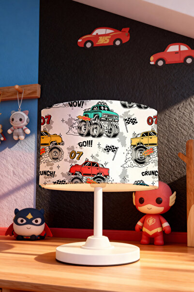 EVPANYA Strong Trucks Patterned Children's Room Lampshade