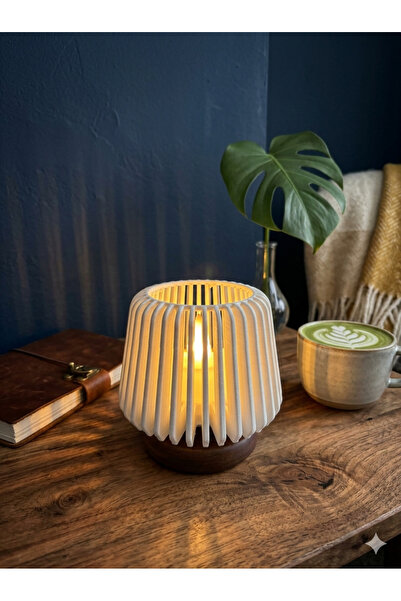 Taz Work Shop Modern Dekoratif Gece Lambası 7x7 cm – LED Mum Hediyeli Ortam &...