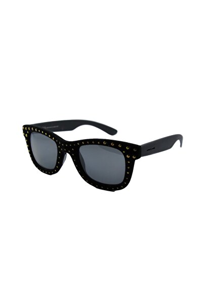 Italia Independent 0090Vr 50 009 B12 Velvet Black Velvet Gold Wayfarer Gray U...
