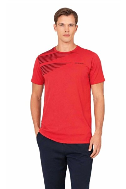 Pierre Cardin Men's Short Sleeve Crew Neck Combed Cotton Pajama Set