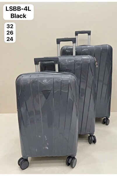 Generic 3-Piece Hardside Lightweight PP Luggage Set with 360° Spinner Wheels