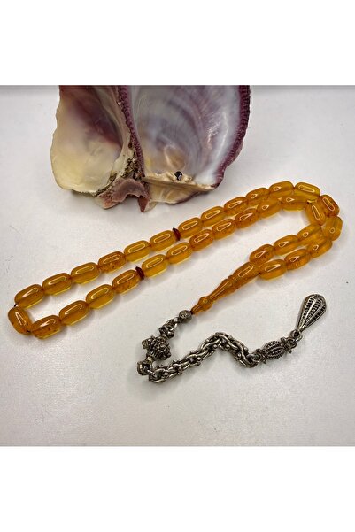 İskenderun Tesbihcilik 6/9 mm Ankle-Length Glittery Amber Prayer Beads