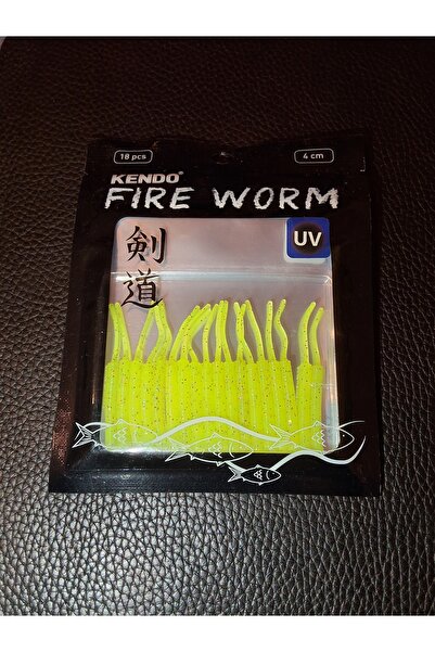 Kendo Fire Worm Lrf Silikonu 5cm 18 Adet - karides aromalı - yeni model