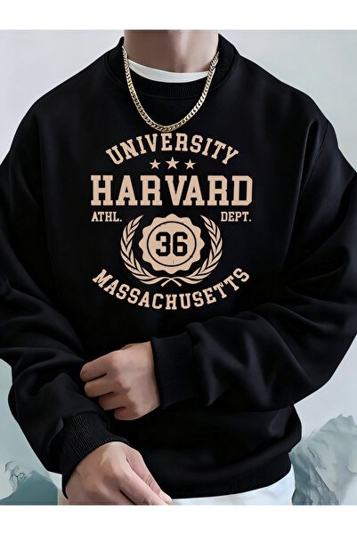 Tarzsokak تي شيرت جامعة هارفارد ماساتشوستس مطبوع للرجال لخريف صوف الفليس أساس...