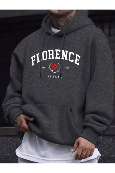 Tarzsokak سترة فلورنس إيطاليا بطباعة حروف للرجال، 12 لونًا، سترة رياضية بسيطة...