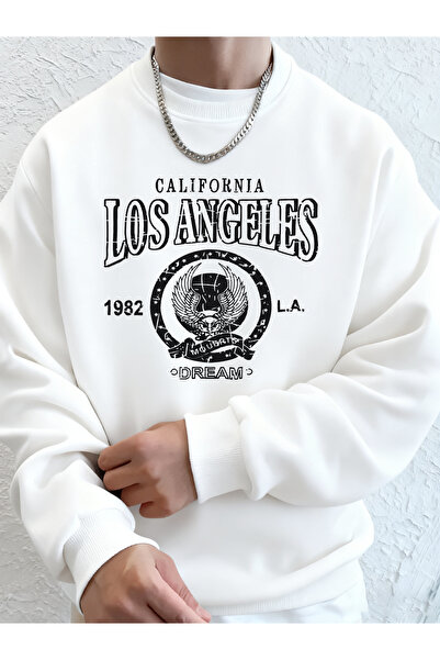 Tarzsokak كاليفورنيا لوس أنجلوس 1982 تي شيرت فضفاض للخريف للجنسين بطباعة ريتر...