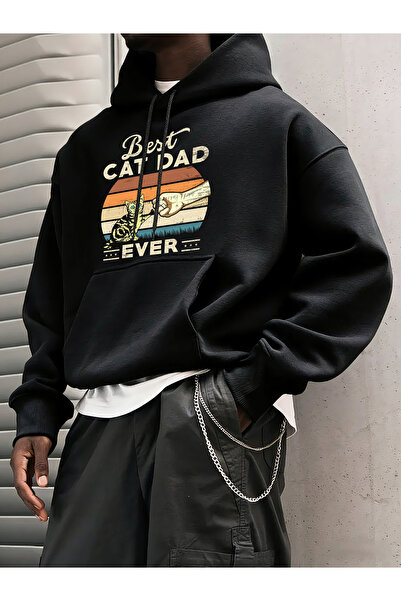 Tarzsokak أفضل سترة للأب القطط من أبسط أشكال الحياة، سترة للرجال B مطبوع K بغ...