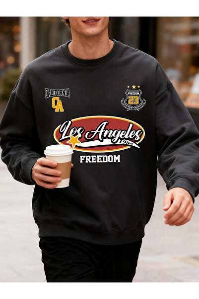 Tarzsokak لوس أنجلوس كاليفورنيا 23 سترة رجالية مطبوعة للخريف مقاس كبير ملابس ...