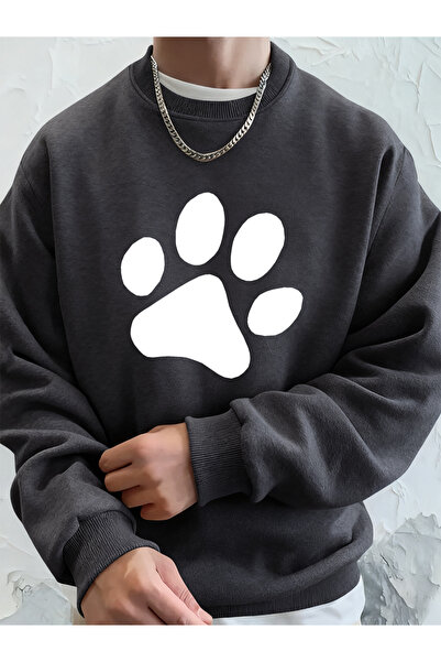 Tarzsokak سويت شيرت رجالي بسيط منقوش مطبوع شتوي فضفاض بغطاء رأس رياضي برقبة د...