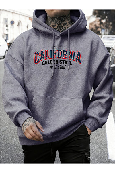 Tarzsokak كاليفورنيا جولدن ستايت منقوش منتجات أساسية لخريف بغطاء رأس تي شيرت ...