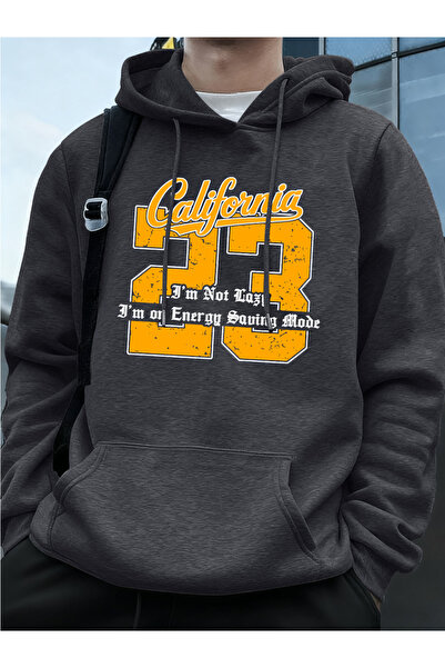 Tarzsokak هودي كاليفورنيا 23 بطباعة الحروف للرجال شتاء صوف الفليس سترة دافئة ...