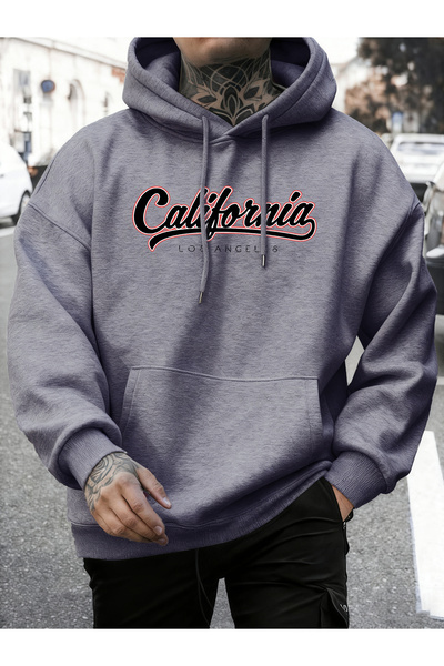 Tarzsokak طباعة حروف كاليفورنيا لوس أنجلوس للخريف، ملابس غير رسمية بغطاء رأس ...