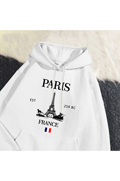 NOISSEY Hanorace la modă Paris Franța Turnul Eiffel Hanorac cu imprimeu Buzun...