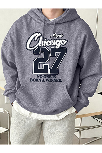 Tarzsokak تي شيرت Chicago Players Number 27 Prints للرجال ذو القلنسوة الناعمة...