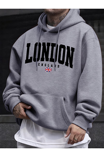 Tarzsokak سترة بطباعة علم لندن إنجلترا للرجال سترات هيب هوب للخريف P صوف الفل...