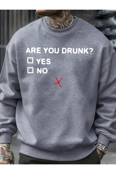 Tarzsokak Are You Drunk? Printed Men's Sweatshirts Fashion Soft Sportswear Ca...