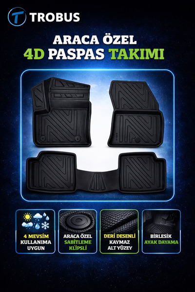 TROBUS Fiat Egea Cross 2020+ 1.6 Multijet Cross Otomatik Araca Özel 4D Havuzl...