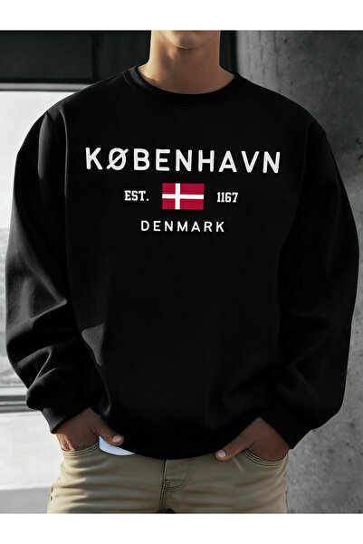 Tarzsokak كوبنهافن الدنمارك علم مطبوع سترة رجالية صوف الفليس سترة عصرية إبداع...