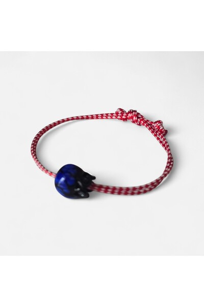 Sibelya Aksesuar Murano Glass Midnight Nar Marteniçka Bracelet – Adjustable R...