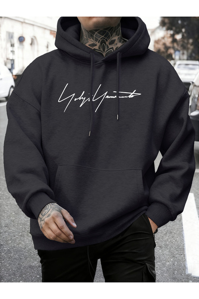 Tarzsokak Sanatsal Yazili منقوش بغطاء رأس قمصان رجالية لخريف صوف الفليس ناعمة...