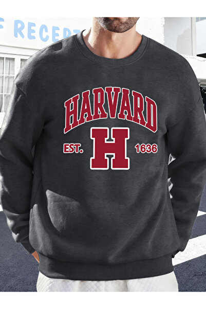 Tarzsokak هارفارد إست. 1636 مطبوع سويت شيرت رجالي للشارع صوف الفليس بلوفرات ك...