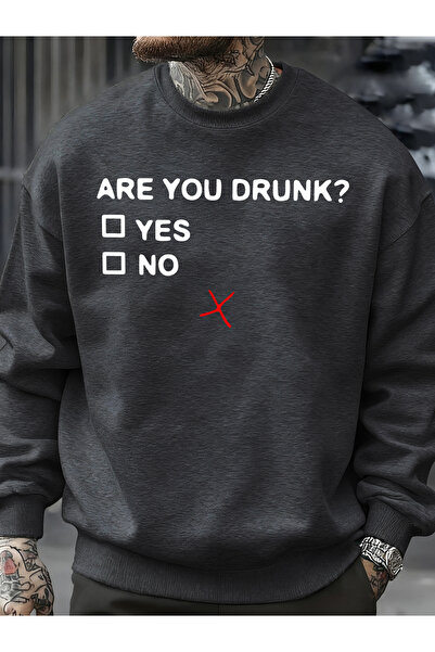 Tarzsokak Are You Drunk? Printed Men's Sweatshirts Fashion Soft Sportswear Ca...
