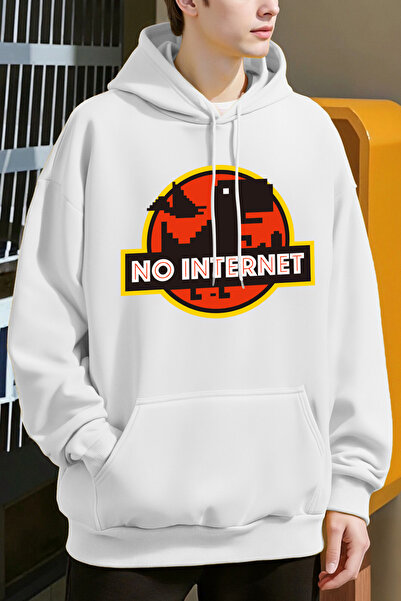 Tarzsokak بدون إنترنت، ملابس رجالية كاجوال بطباعة ديناصورات K بغطاء رأس ar، م...