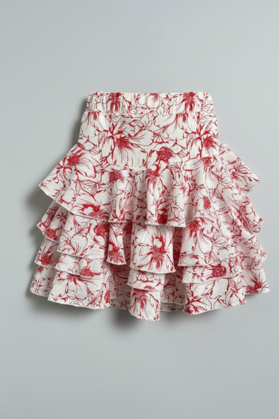 FESSHERA KİDS Girl's Skirt Ruffled Layered Skirt Birthday, Party and Holiday Skirt October 29, April 23