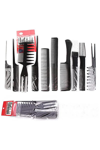 Unspecified 10-Piece Professional Hair Styling Comb Set – Durable Heat-Resist...