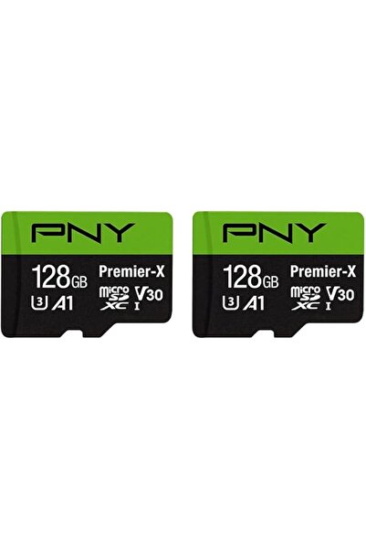 PNY 128GB Premier-X UHS-I microSDXC Memory Card with SD Adapter (2-Pack)