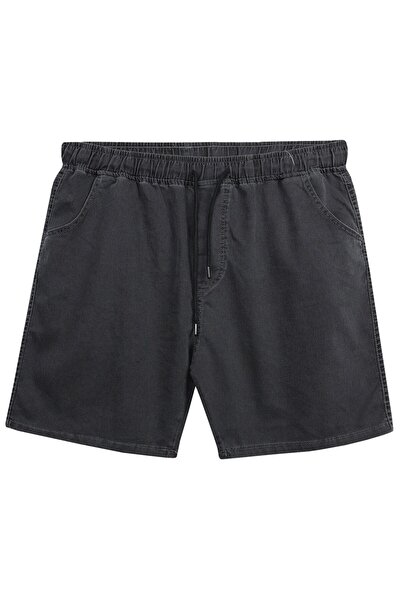 marufshop Men's L Stretch Fabric Lace-Up Denim Shorts Anthracite, Suitable fo...