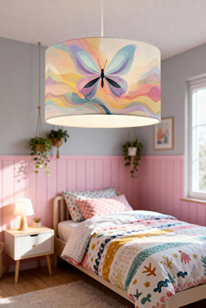 EVPANYA Zarif Kelebek Desenli Çocuk Odası Avize