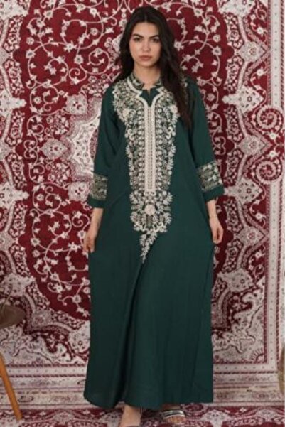 AFandina Luxurious royal embroidery jalabiya