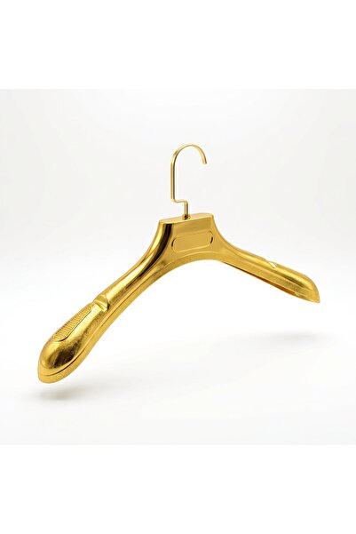 DEKOHOP Erkek Ceket Gömlek Gold Renk Kaplamalı Plastik Askı 10 ADET