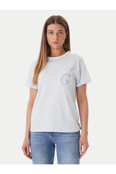 Guess W6GI17K3037 Tricou de damă Ss Cn Pocket G Logo