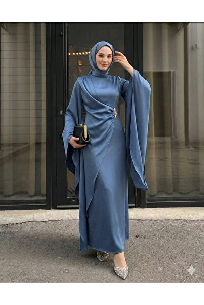 Seriday Su Saten Tesettür Abiye
