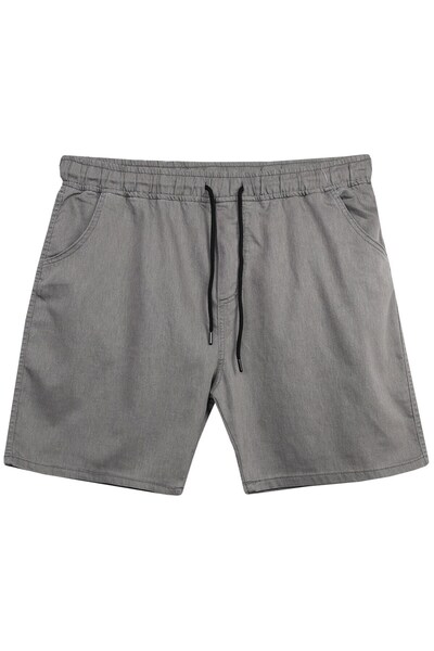 marufshop Men's L Stretch Fabric Lace-Up Denim Shorts Gray, Suitable for Larg...