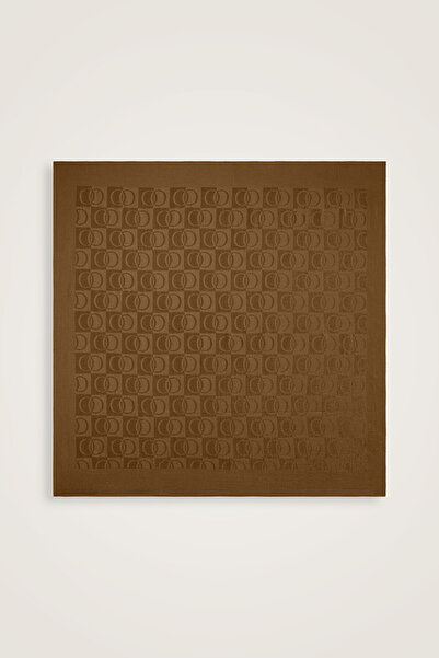 Imannoor Dama Pattern Khaki Naia Scarf 95X95