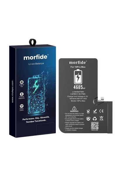 morfide iPhone 16 Pro Max Uyumlu 4685mAh Yüksek Kapasiteli Batarya - Gelişmiş...