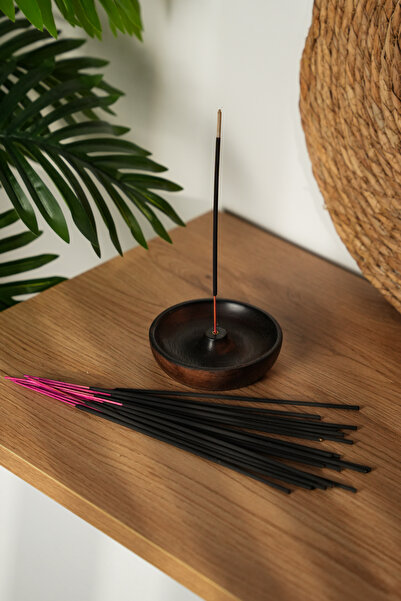 Love Bundles 20 Adet Çubuk Tütsü ve Minimal Doğal Ahşap Çubuk Tütsülük Seti