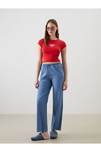 LC Waikiki Vizyon New Season Elastic Waist Wideleg Women's Jean Trousers