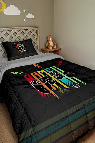 EVPANYA Game Enthusiast Patterned Single Duvet and Pillowcase