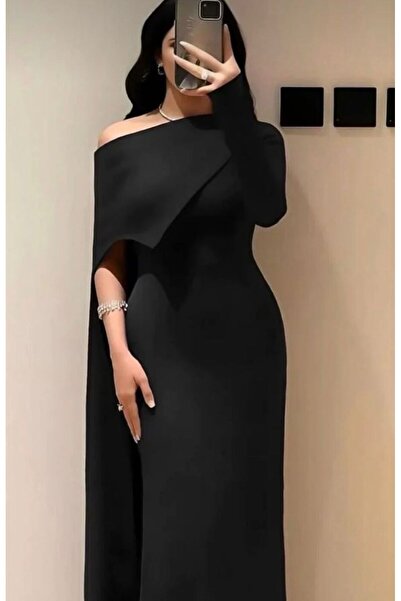 Nouf Fashion Attractive midi dress, elegant black design
