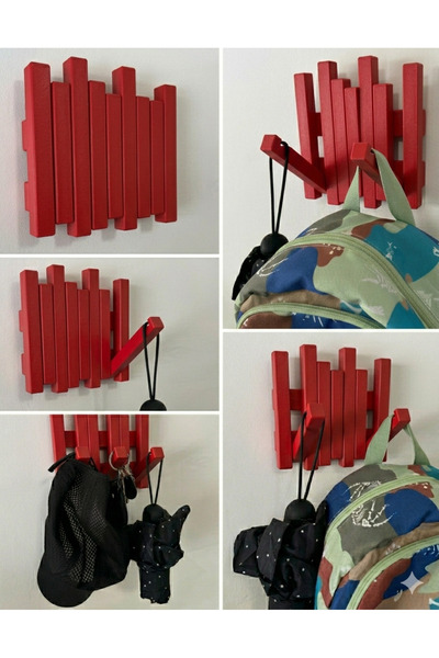 diğer0101 Modern ve Minimal Duvar Askısı Anahtarlık Duvara Monte Çanta Elbise...