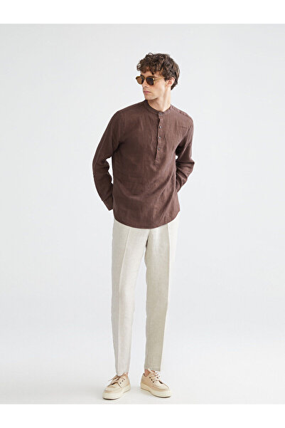 LC Waikiki Ozmarka New Season Standard Fit 100% Linen Men's Trousers